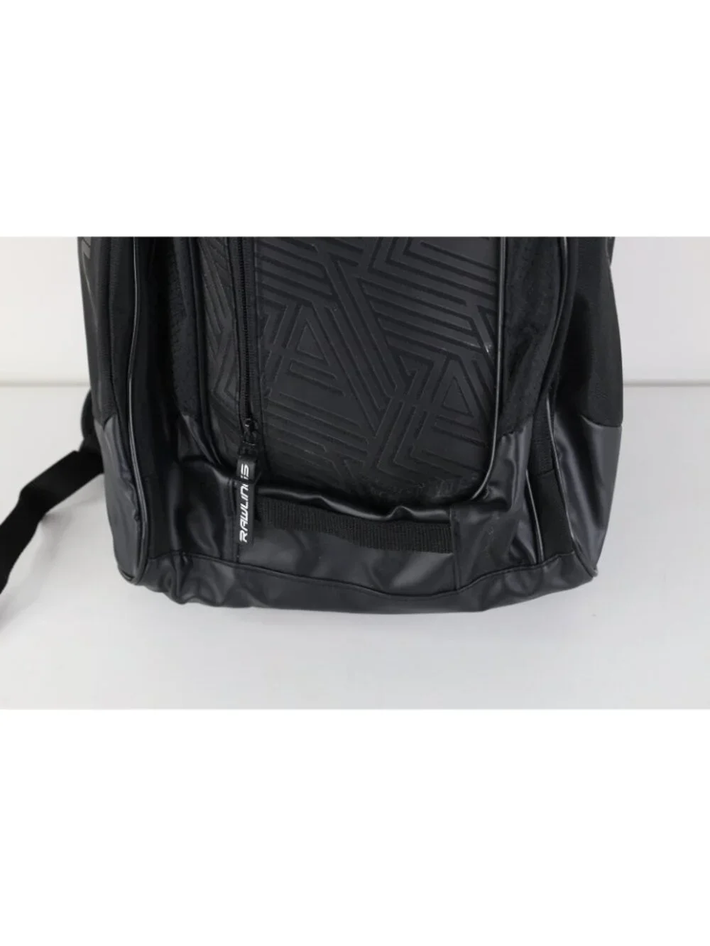 Rawlings Baseball Spell Out Bat Glove Holder Backpack Book Bag Carry On Black